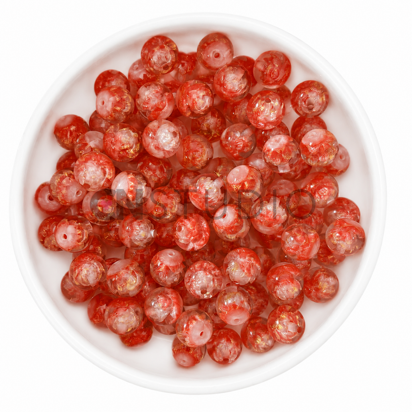Lotus Kralen 16mm – Coral Red