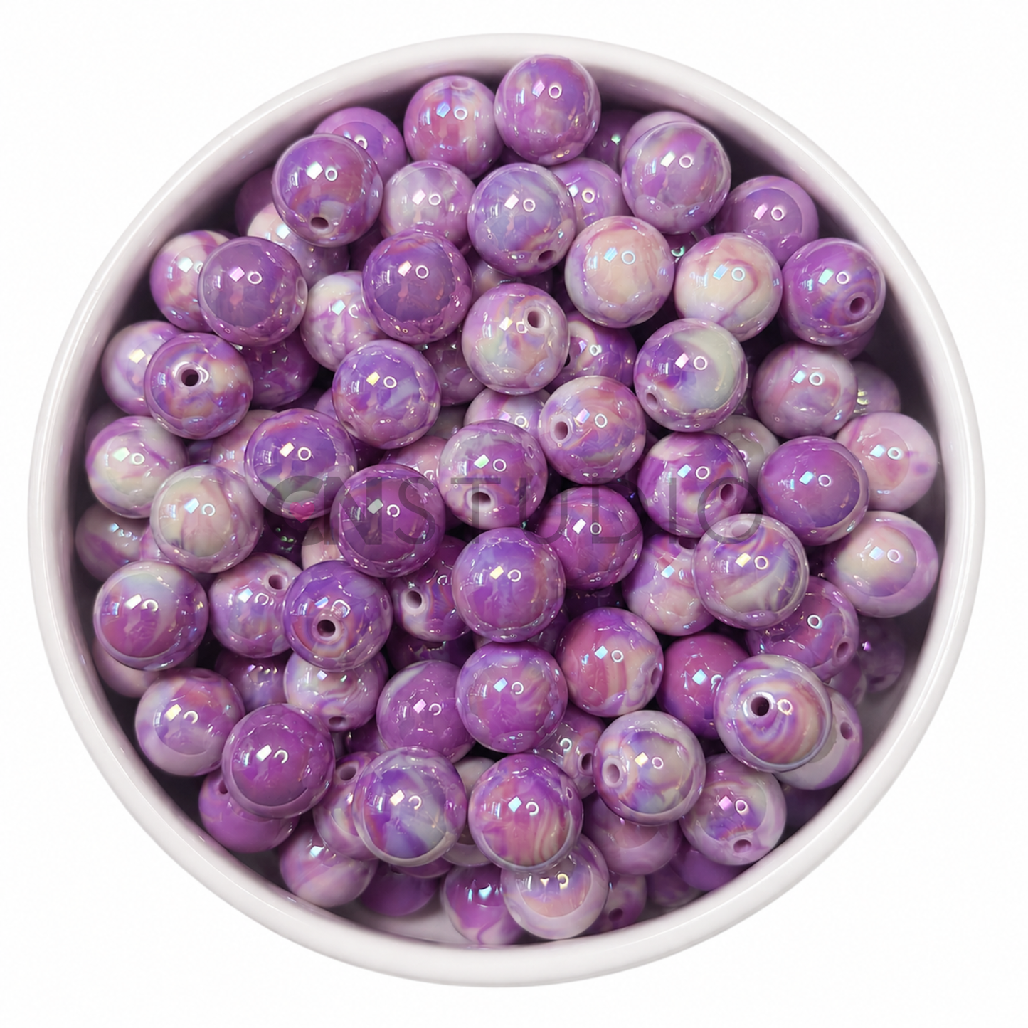 Marble Parelmoer Kraal 16mm – Purple