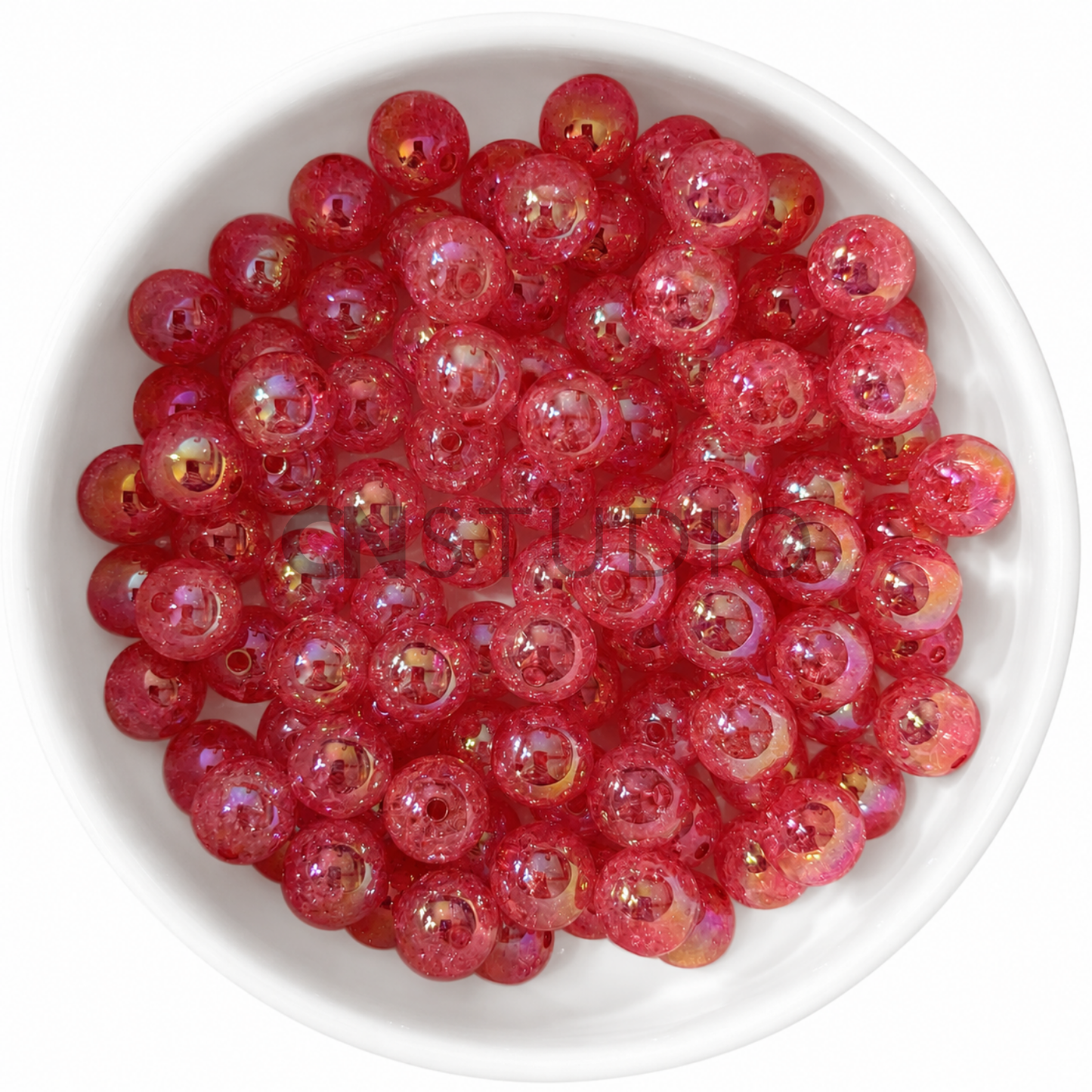 Ice Crush Kralen 16mm – Raspberry