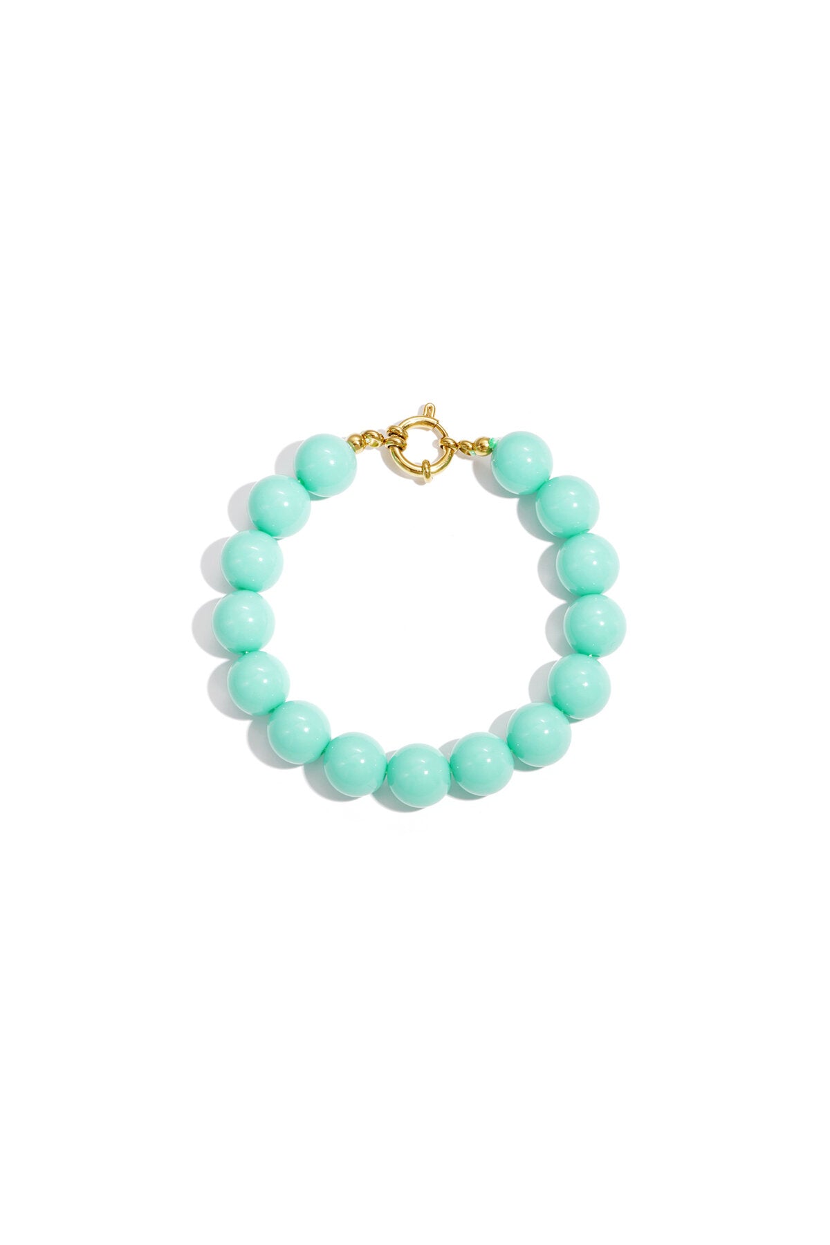 Armband met medium kralen en frontsluiting-12mm