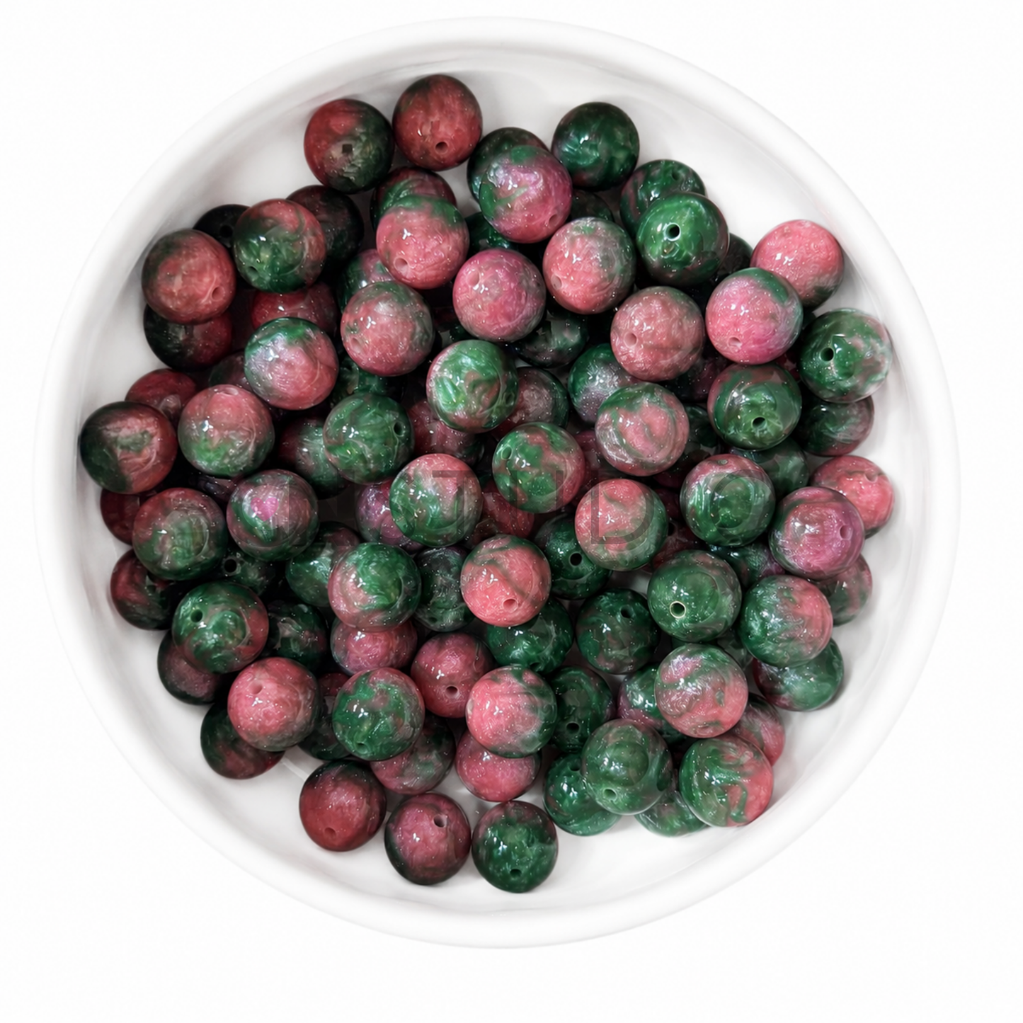 Cloud Swirl Kralen 16mm – Watermelon