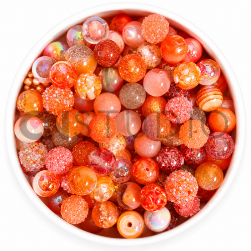 Oranje Kralen Mix
