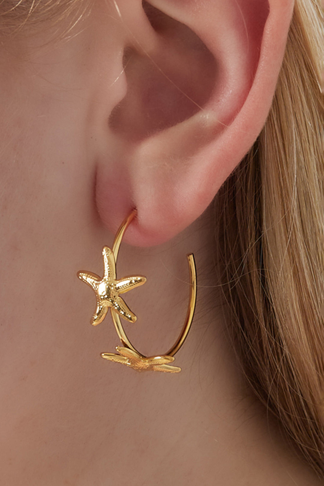 Stervormige hoepeloorbellen