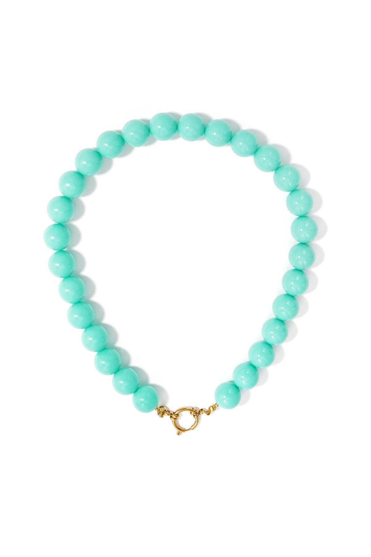 Ketting met grote kralen en frontsluiting-15mm