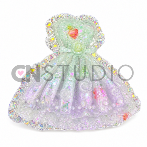 Zilveren lichtgevende jurk – Mint & Lila