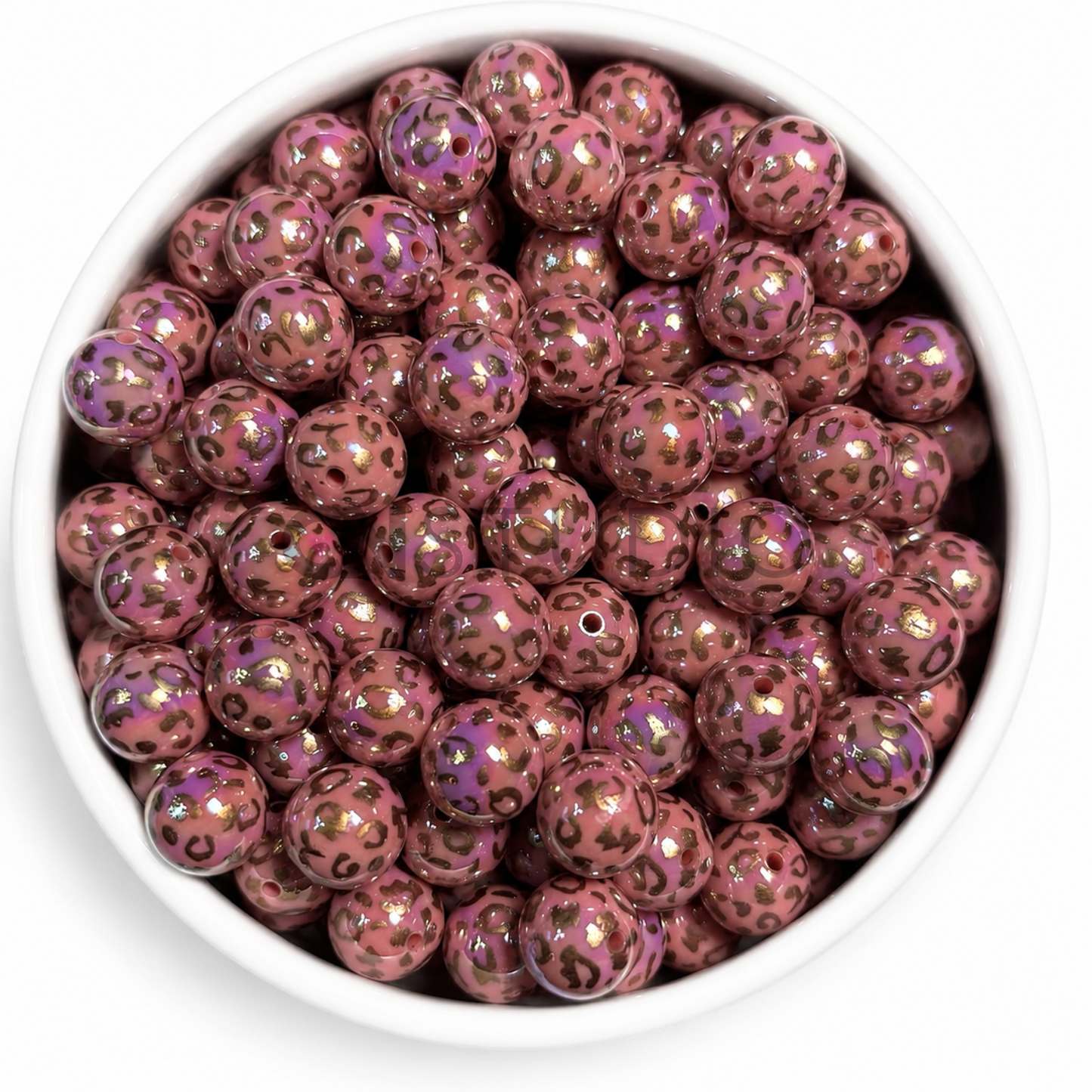 Panter Kraal Donker Roze Goud Parelmoer 16mm