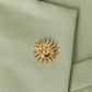 Elegant Stainless Steel Brooch in Silver & Gold