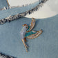 Elegant Pink and Blue Alloy Brooches for Stylish Outfits