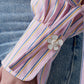 Elegant Pink and White Alloy Cufflinks for Formal Wear