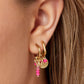 Charming Pink & Green Beaded Earrings for Spring
