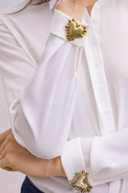 Elegant 14K Gold Plated Heart Cufflinks for All Occasions