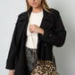 Chic Leopard Print Cotton Shoulder Bag for Women