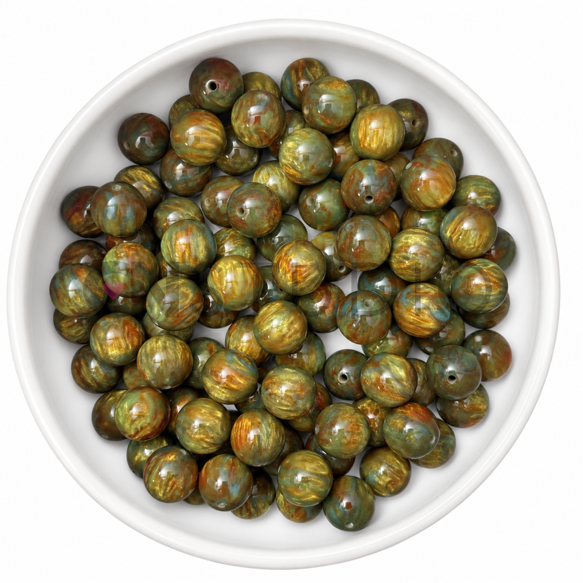 16 mm Mystic Marble Kraal - Golden Sage