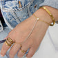 Elegant 14K Gold Plated Hand Chain for Everyday Glam