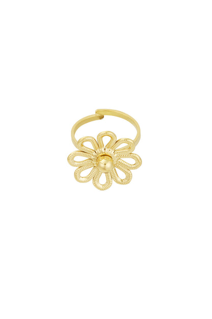 Ring happy flower - Goud kleur