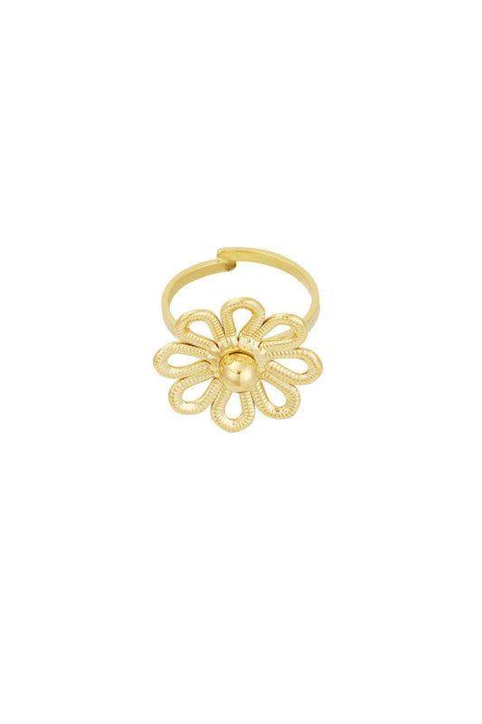 Ring happy flower - Goud kleur