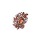 Elegant Alloy Brooch in Purple and Green
