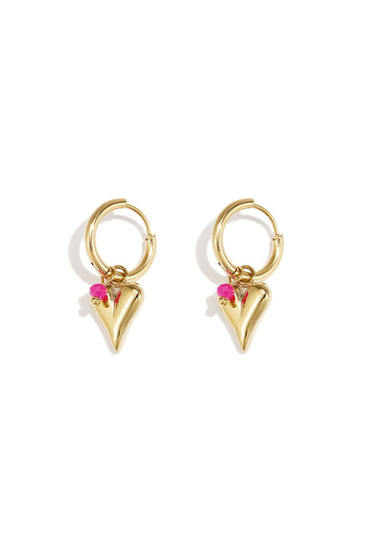 Elegant Heart-Shaped Drop Earrings for Spring/Summer