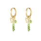 Charming Pink & Green Beaded Earrings for Spring