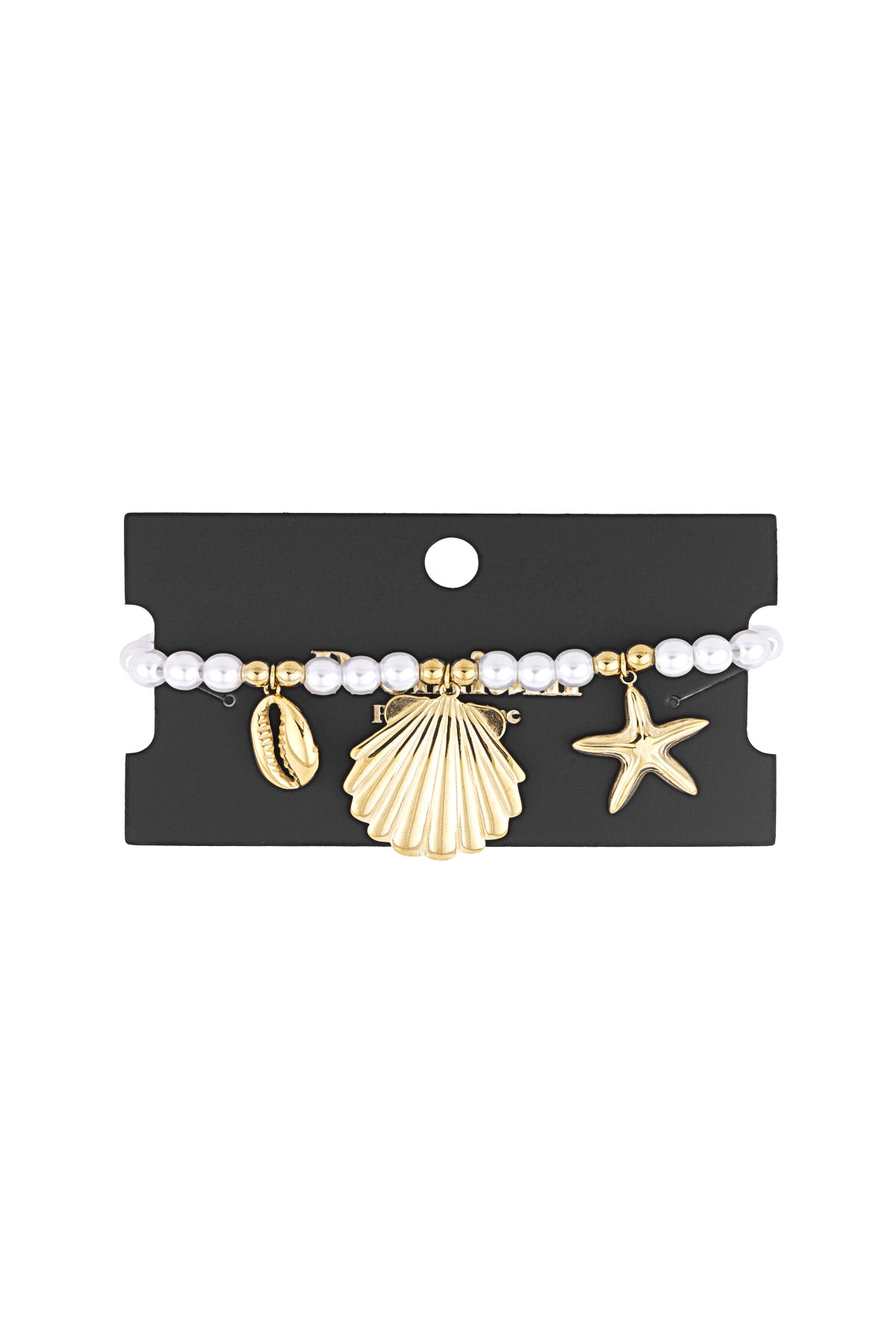 Parel armband met zeebedels