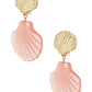 roze schelp oorbellen