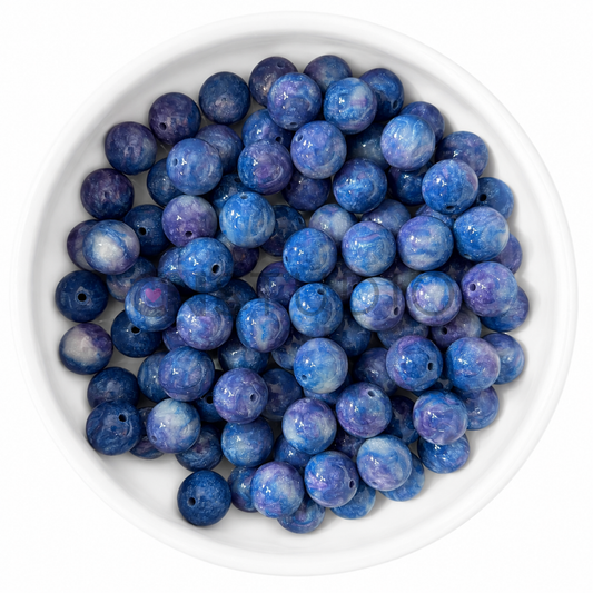 Cloud Swirl Kralen 16mm – Blueberry