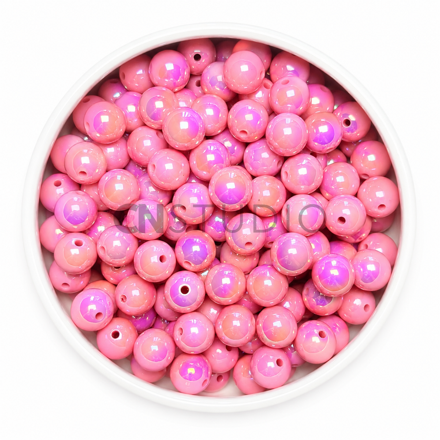 Parelmoer Kralen Roze 16mm – Regenboog Glans