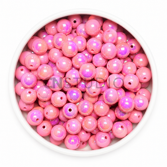 Parelmoer Kralen Roze 16mm – Regenboog Glans