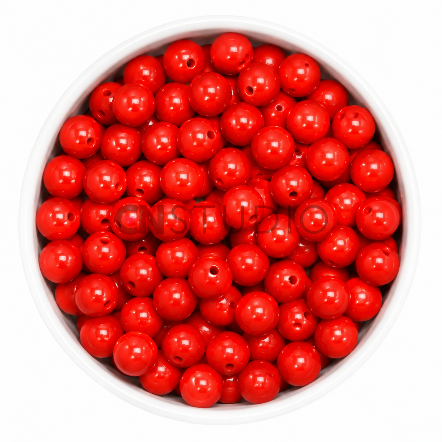 Acryl Kraal Rood 16mm – Ronde Basiskraal