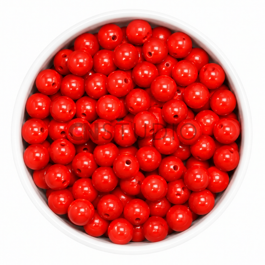 Acryl Kraal Rood 16mm – Ronde Basiskraal
