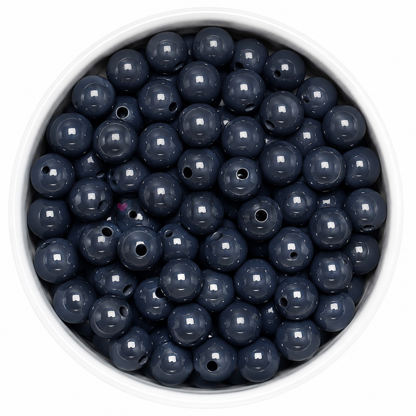 Acryl Kraal Zwart 16mm – Ronde Basiskraal