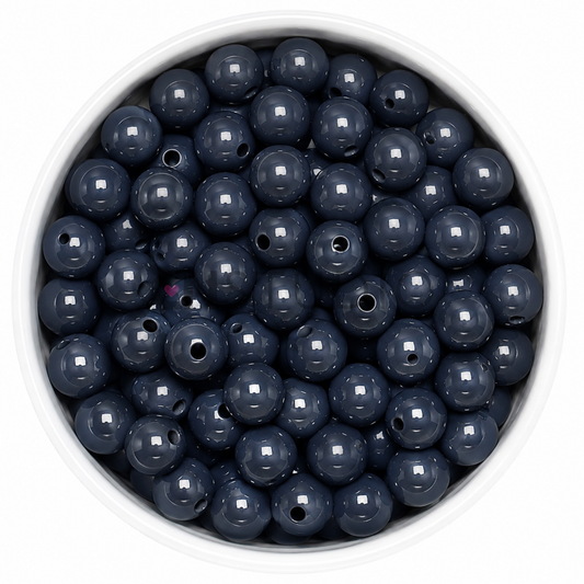 Acryl Kraal Zwart 16mm – Ronde Basiskraal
