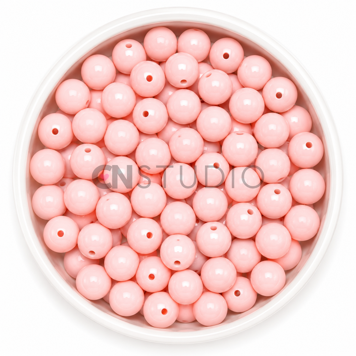 Acryl Kraal Lichtroze 16mm – Ronde Basiskraal