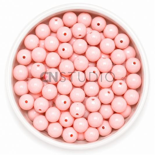 Acryl Kraal Lichtroze 16mm – Ronde Basiskraal