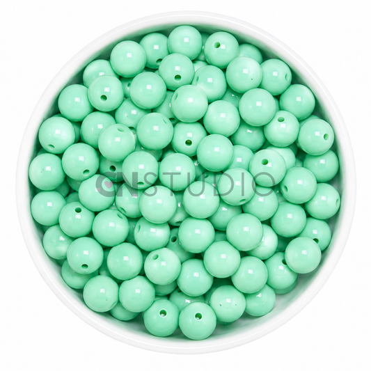 Acryl Kraal Mint 16mm – Ronde Basiskraal