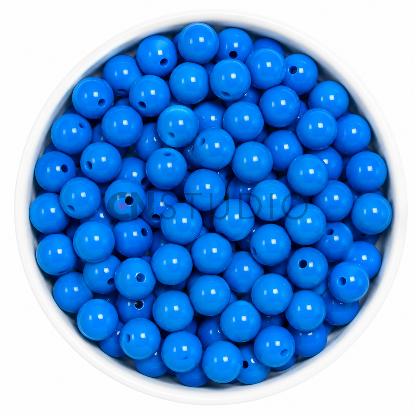Acryl Kraal Blauw 16mm – Ronde Basiskraal