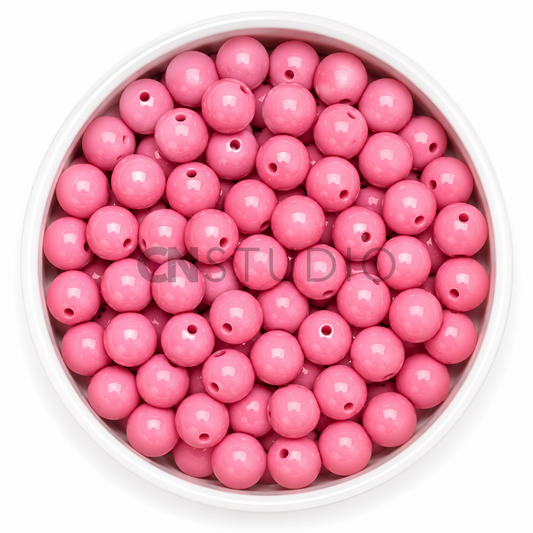 Acryl Kraal Roze 16mm – Ronde Basiskraal