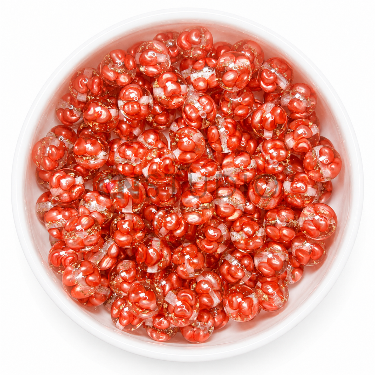 Heart Treasure Kraal – rood | Acryl met Hartjes