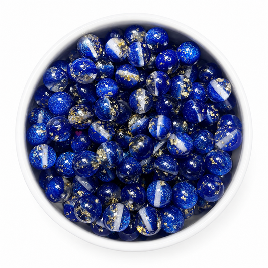 Galaxy Gold Kraal – Royal Blue | 16 mm Acryl
