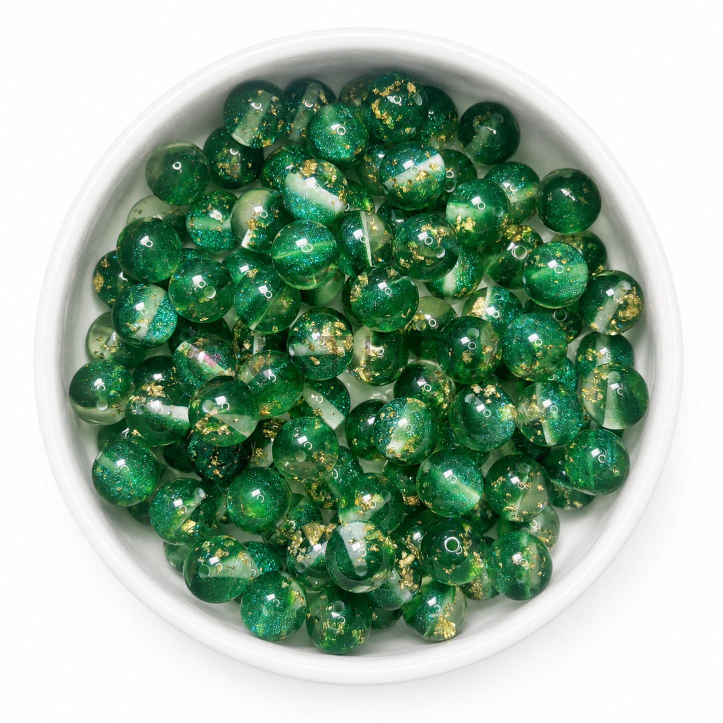 Galaxy Gold Kraal – Emerald Green | 16 mm Acryl