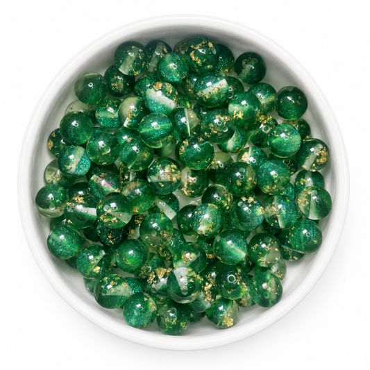 Galaxy Gold Kraal – Emerald Green | 16 mm Acryl