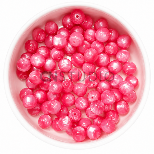 Shell Glow Kraal 16mm – Donker Roze