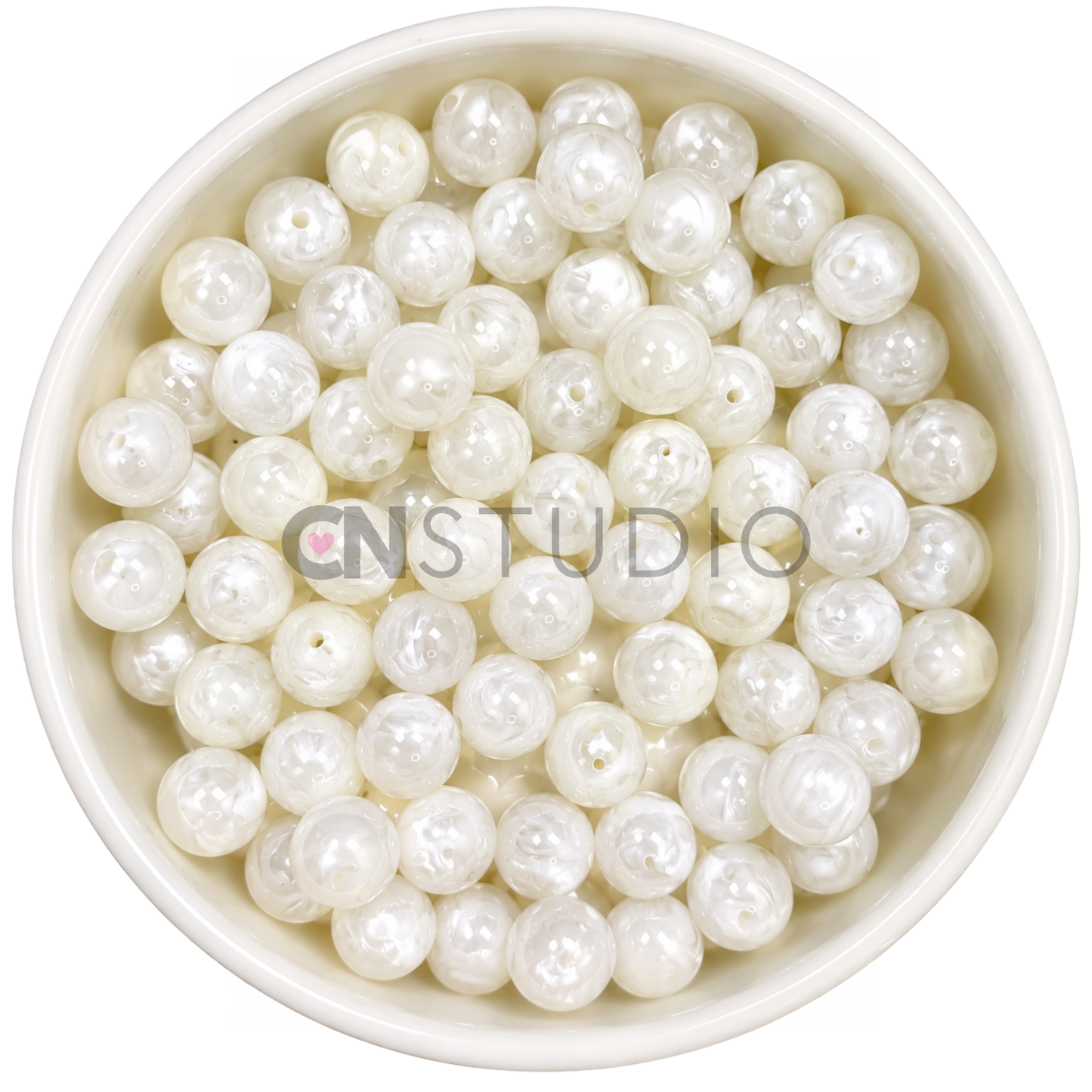 Marble Kraal 16 mm – Pearl White