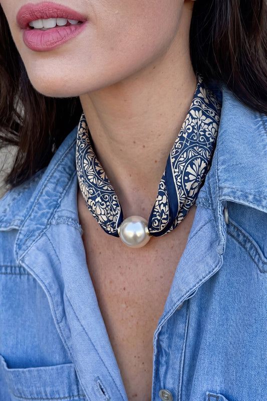 Elegant Blue Summer Scarf for Women