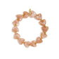 Elastieken hartjes kralenarmband