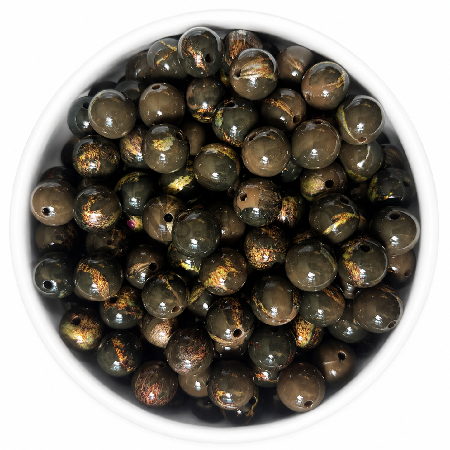 Tijgeroog Goud 16mm Kraal | Marble Acryl Beadable