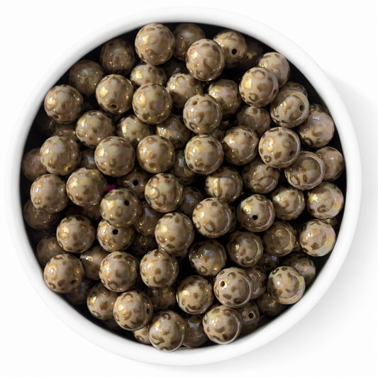 Panter Kraal Khaki Goud Parelmoer 16mm