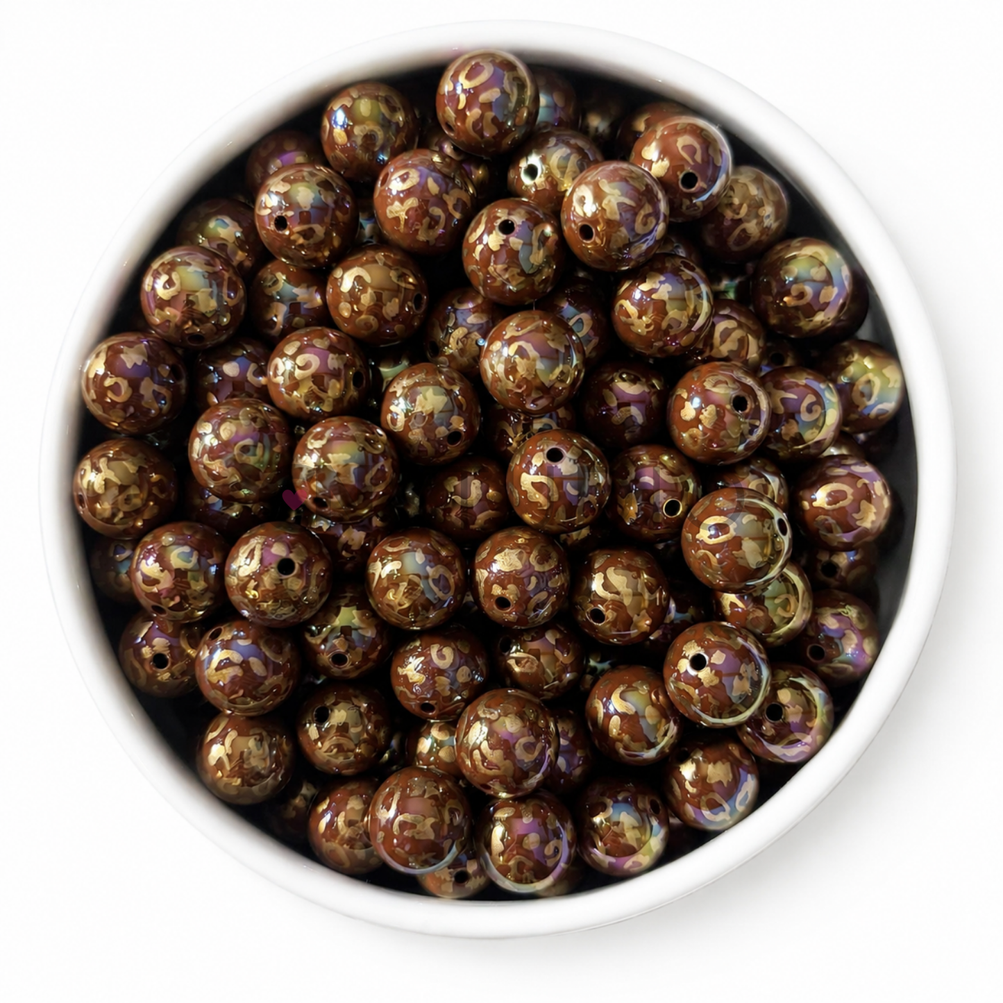 Panter Kraal Bruin Goud Parelmoer 16mm