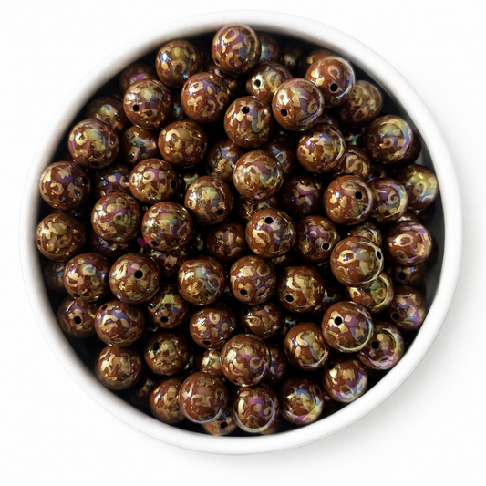 Panter Kraal Bruin Goud Parelmoer 16mm