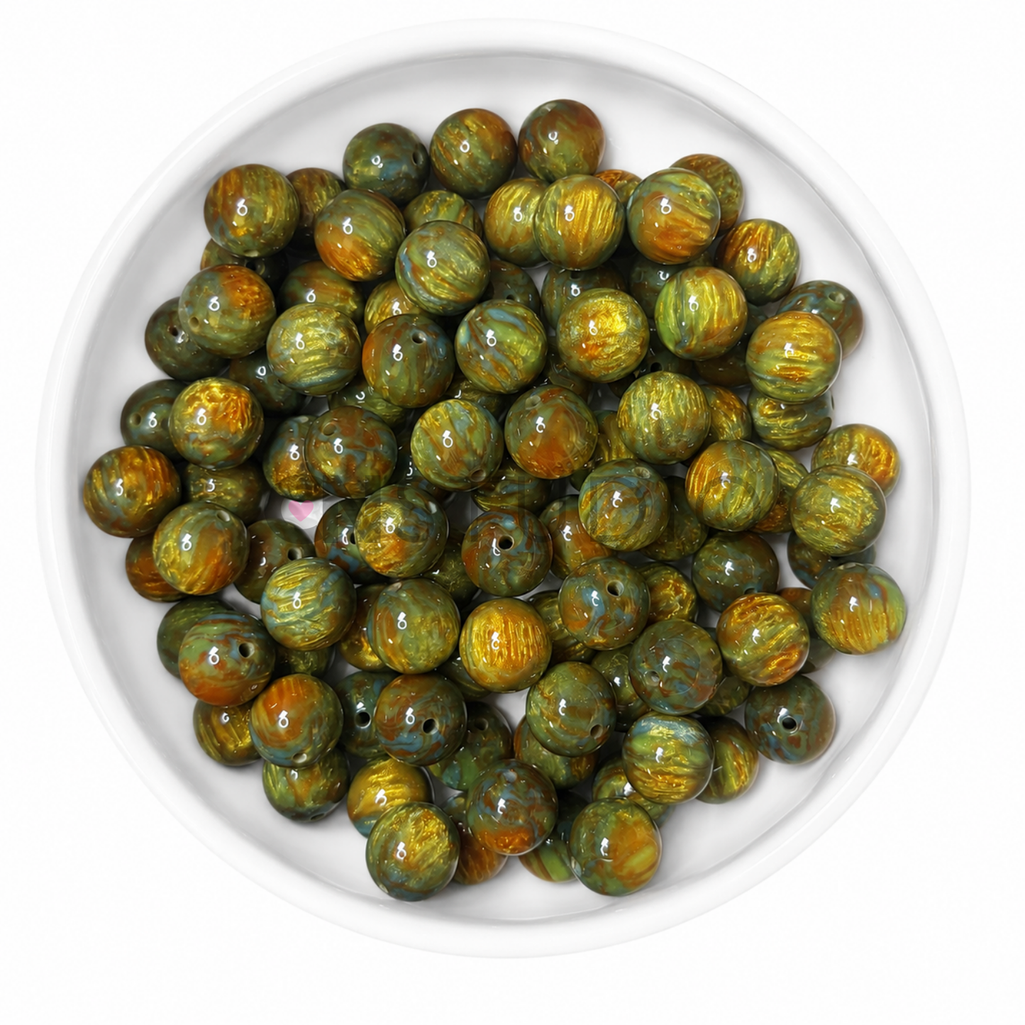 Mystic Moss Kralen 16mm | Marble Acryl